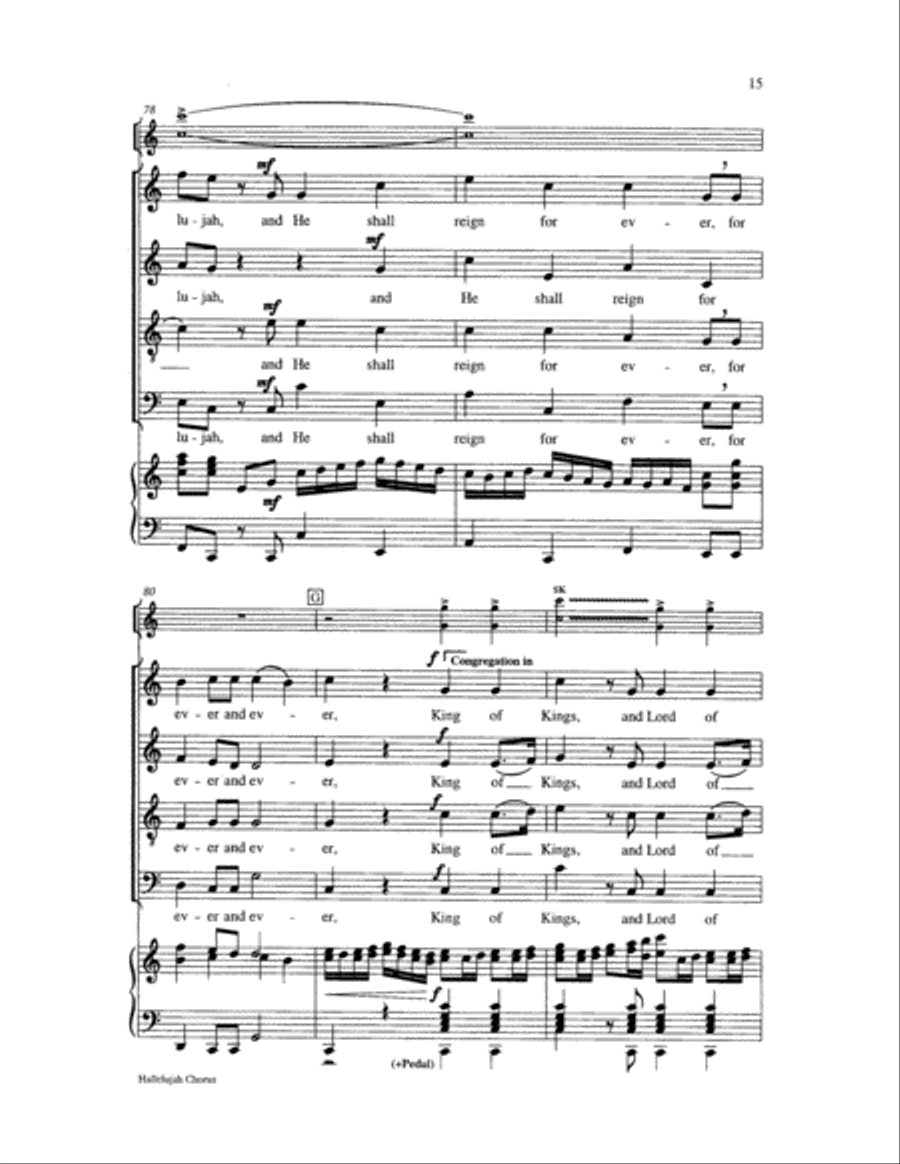 Hallelujah Chorus 4-Part scores gallery preview page 15