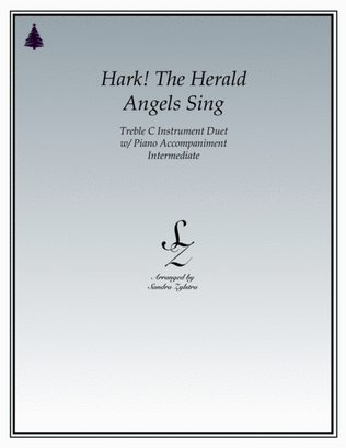 Hark! The Herald Angels Sing (treble C instrument duet)