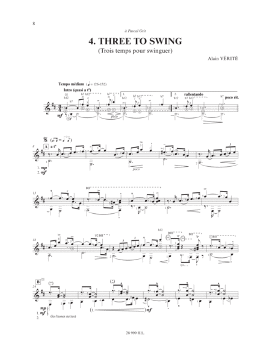 Play Jazz - 8 pieces Play Jazz - 8 pieces Acoustic Guitar scores gallery preview page 2