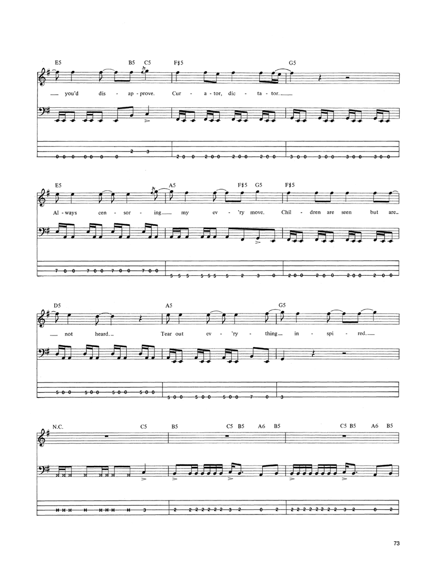 Dyers Eve Guitar Tablature scores gallery preview page 5