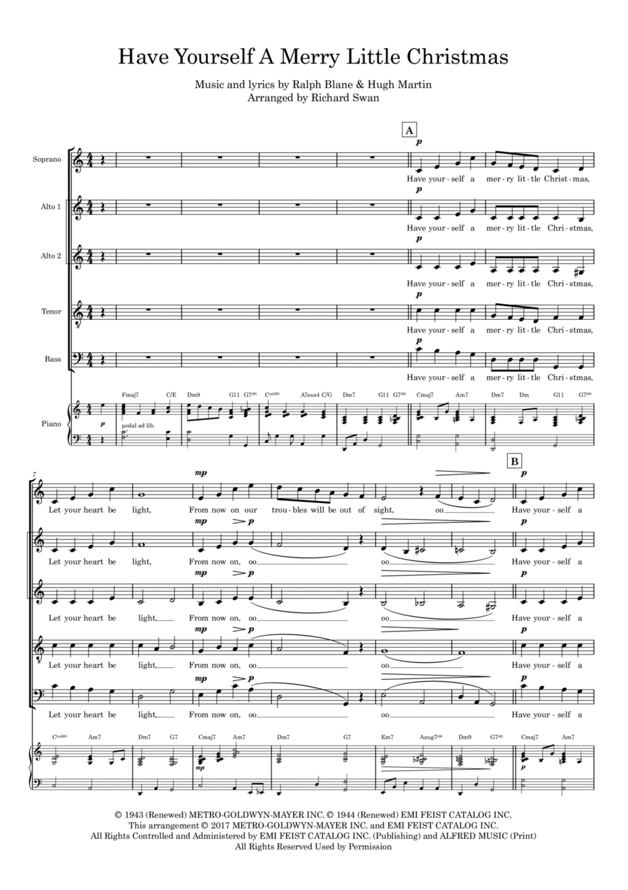Have Yourself A Merry Little Christmas Divisi scores gallery preview page 1