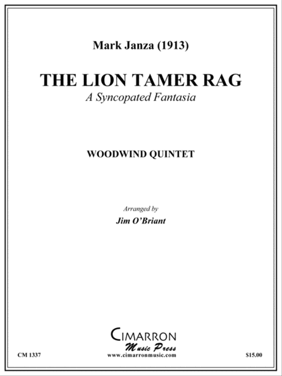 The Lion Tamer Rag Woodwind Quintet scores gallery preview page 1