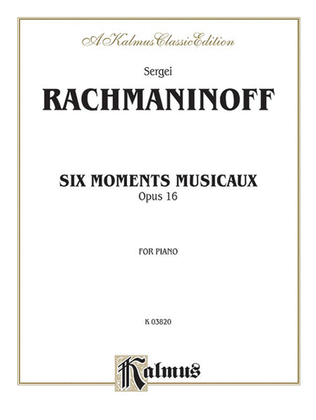 Book cover for Six Moments Musicaux, Op. 16