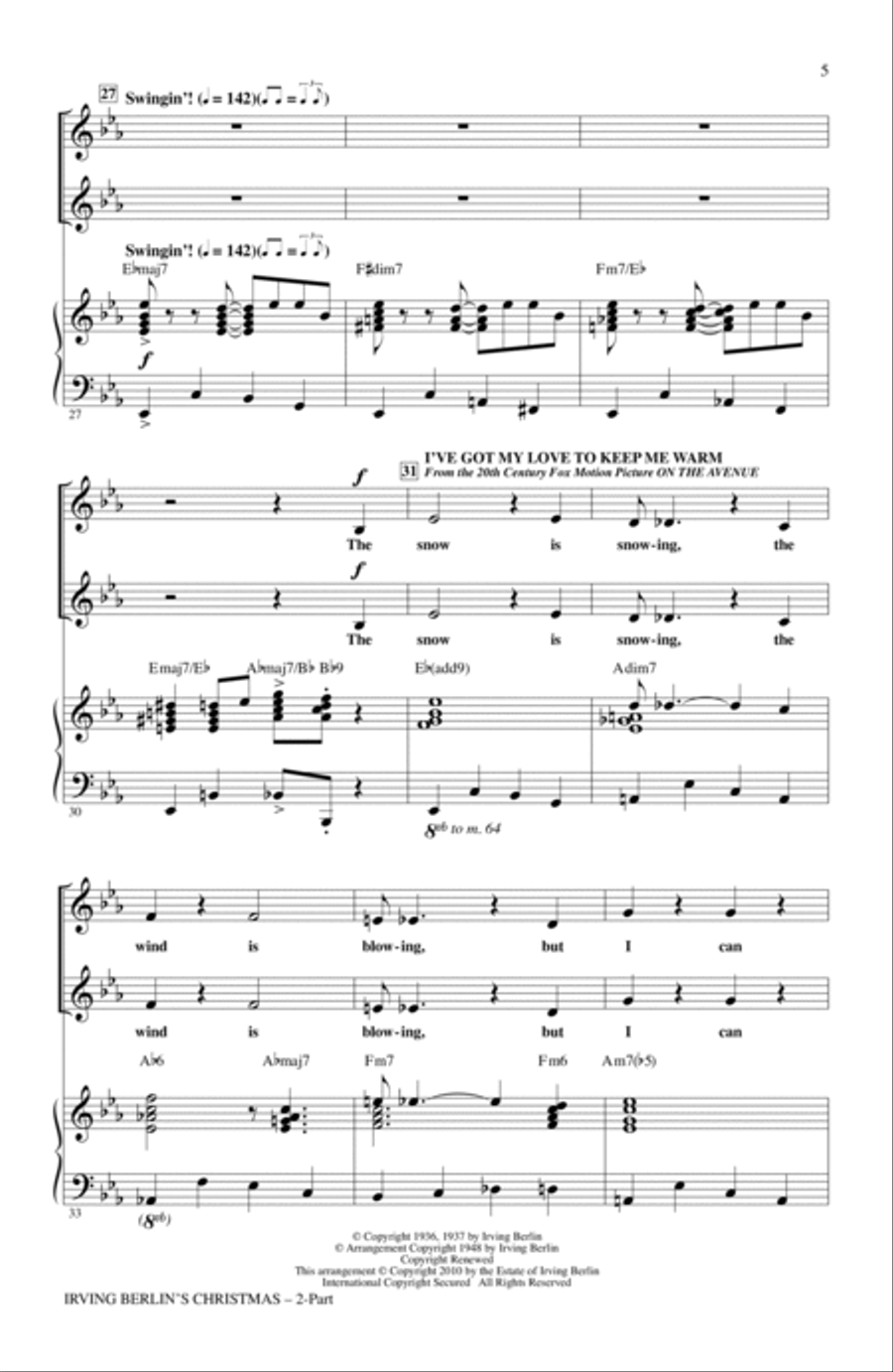 Irving Berlin's Christmas (Medley) 2-Part scores gallery preview page 4