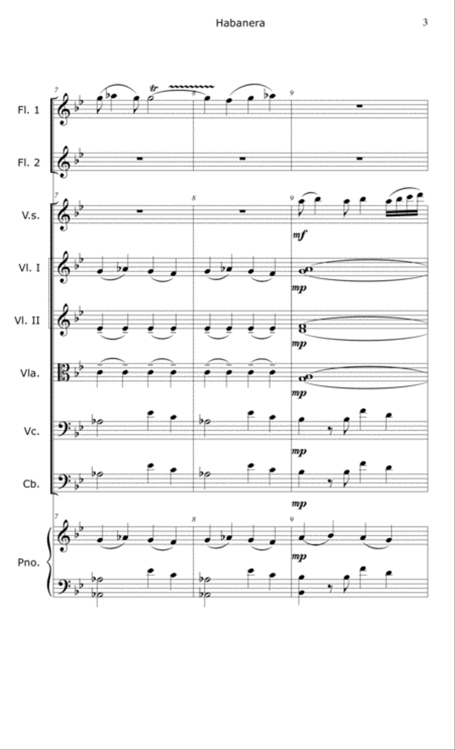 Habanera Habanera Chamber Orchestra scores gallery preview page 3