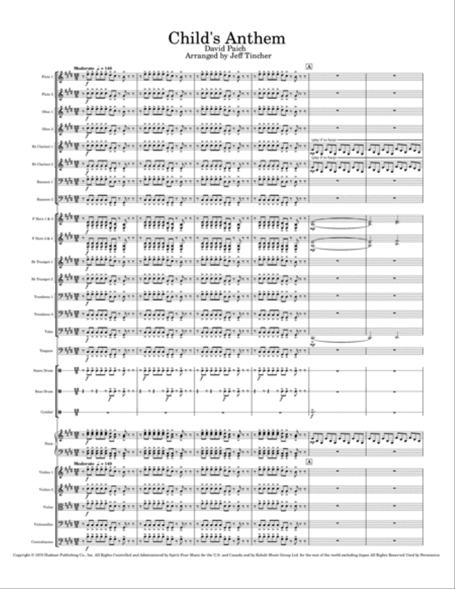 Child's Anthem Child's Anthem Full Orchestra scores gallery preview page 2
