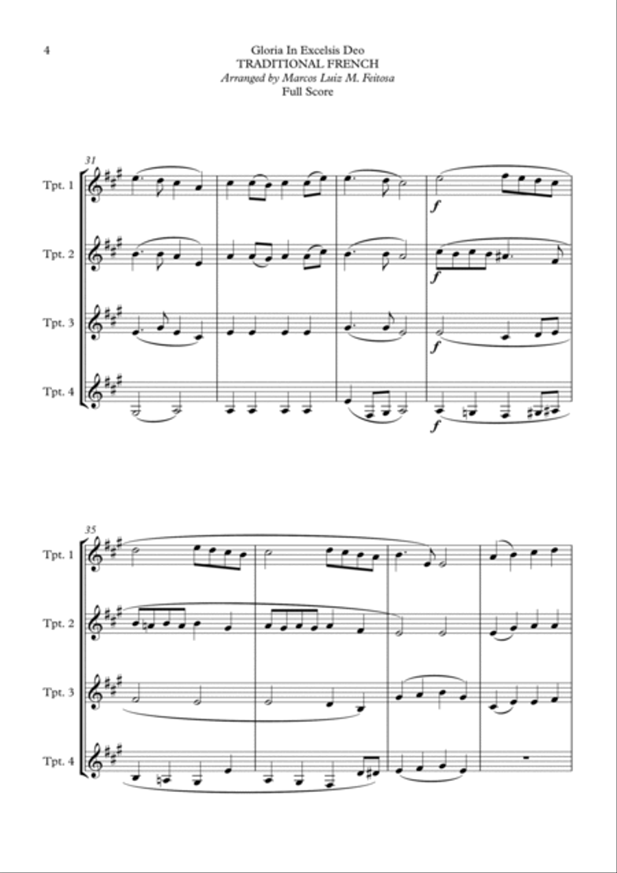 Christmas Song Collection (for Trumpet Quartet) - BOOK TWO Brass Ensemble scores gallery preview page 6