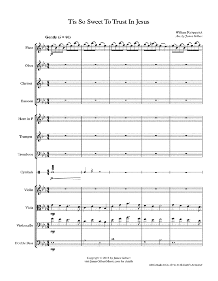 'Tis So Sweet To Trust In Jesus Full Orchestra scores gallery preview page 2