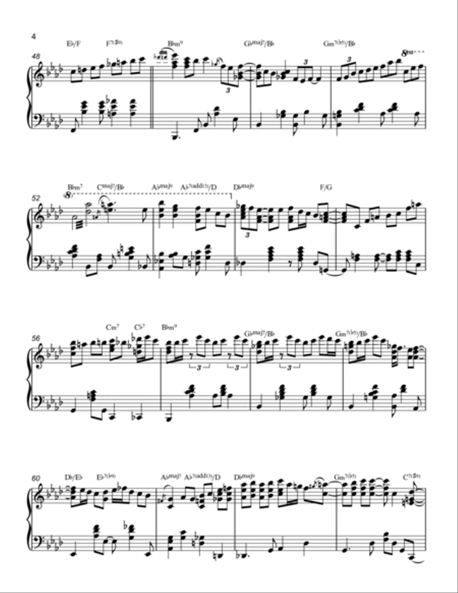 I'm Only Thinking Of Him Piano Solo scores gallery preview page 4