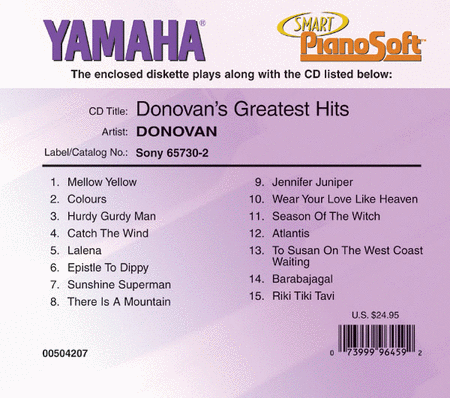 Donovan's Greatest Hits - Piano Software
