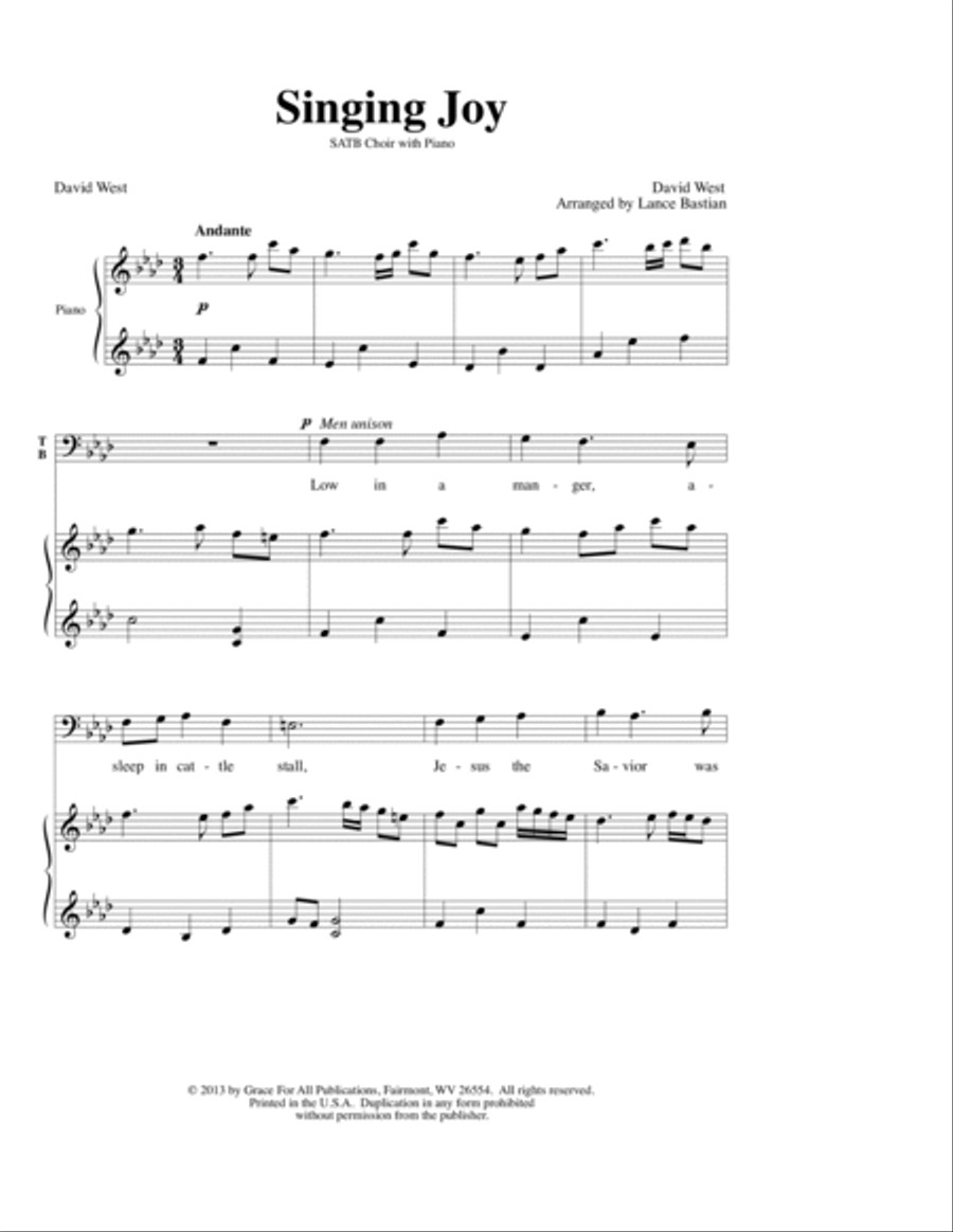 Singing Joy Singing Joy 4-Part scores gallery preview page 2