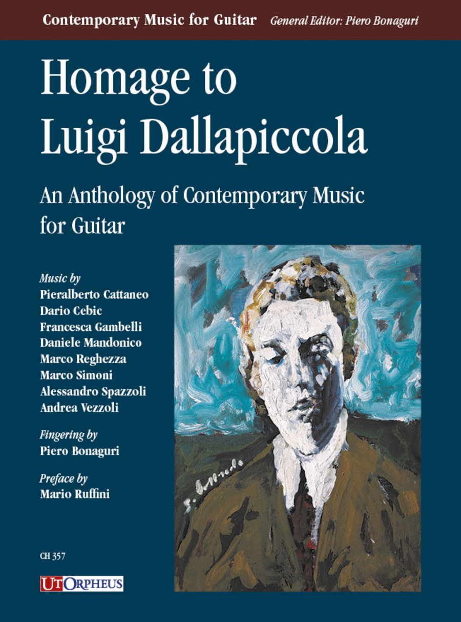 Homage to Luigi Dallapiccola. An Anthology of Contemporary Music for Guitar (Cattaneo, Cebic, Gambelli, Mandonico, Reghezza, Simoni, Spazzoli, Vezzoli). Preface by Mario Ruffini Acoustic Guitar scores gallery preview page 1