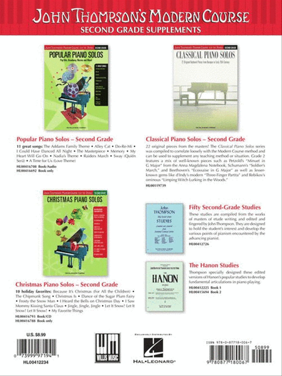 John Thompson's Modern Course for the Piano – Second Grade (Book Only) Piano Method scores gallery preview page 10