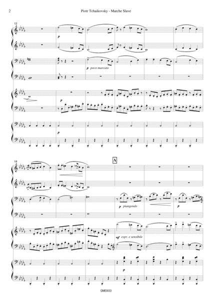 Tchaikovsky - Marche Slave - 2 pianos 8 hands