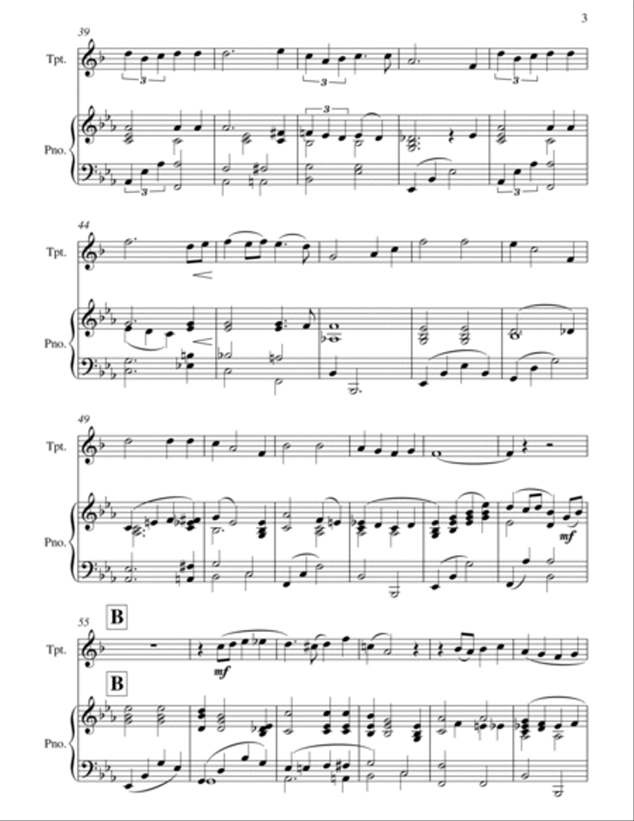 (there'll Be Bluebirds Over) The White Cliffs Of Dover Trumpet Solo scores gallery preview page 3