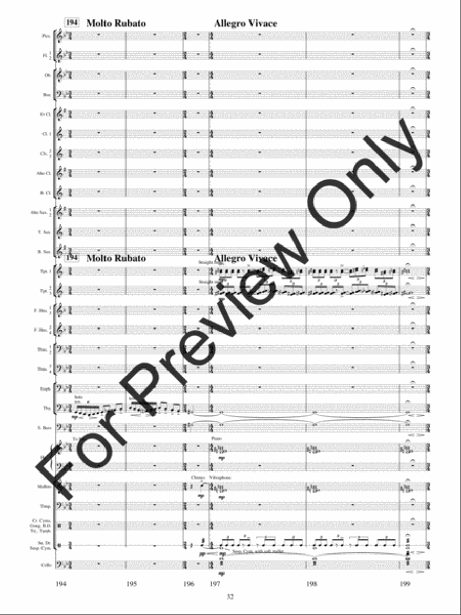 Festival Variations Concert Band scores gallery preview page 35