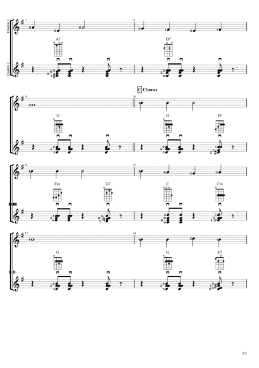 Love Me Tender Ukulele scores gallery preview page 2