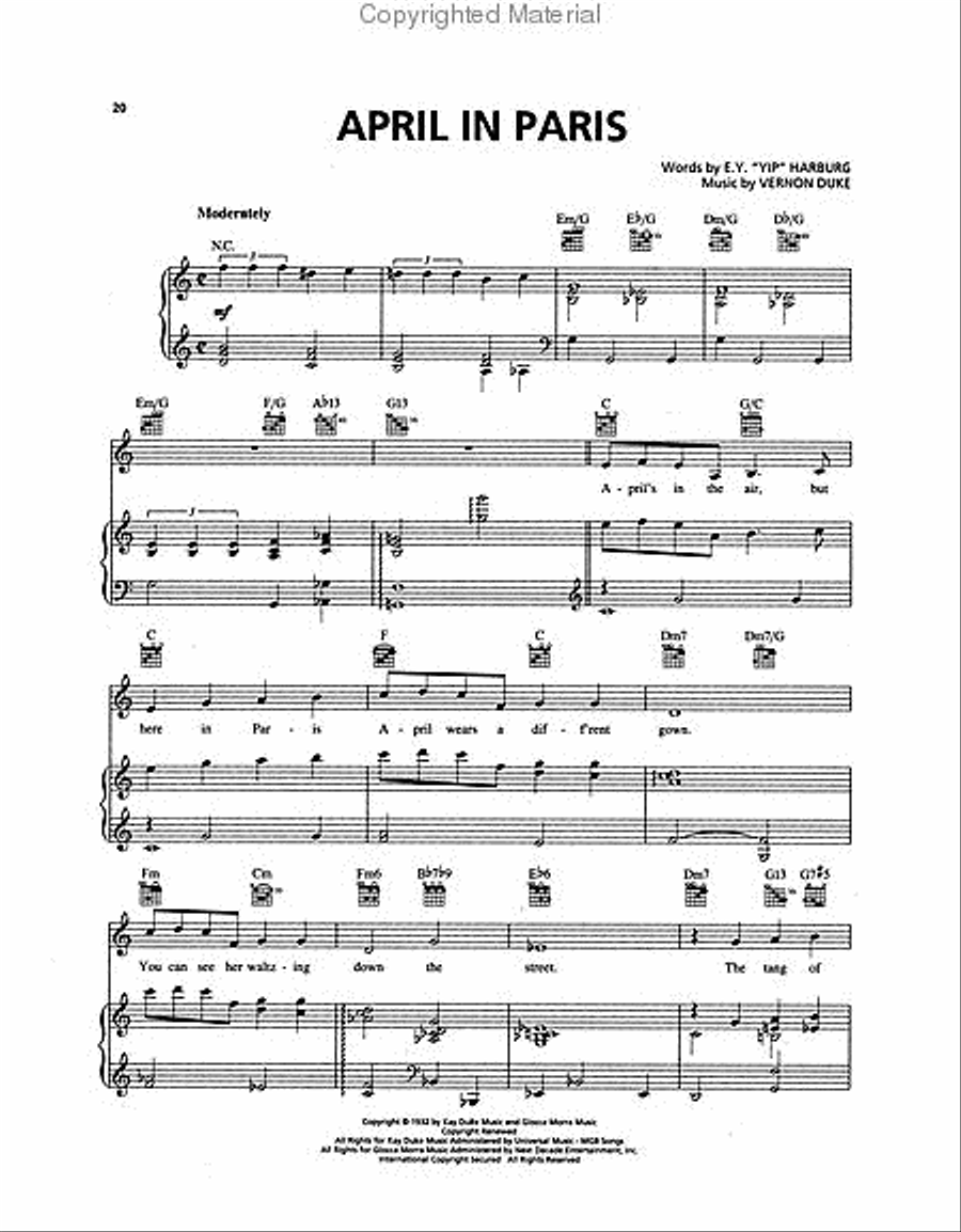 Standards Piano, Vocal, Guitar scores gallery preview page 4