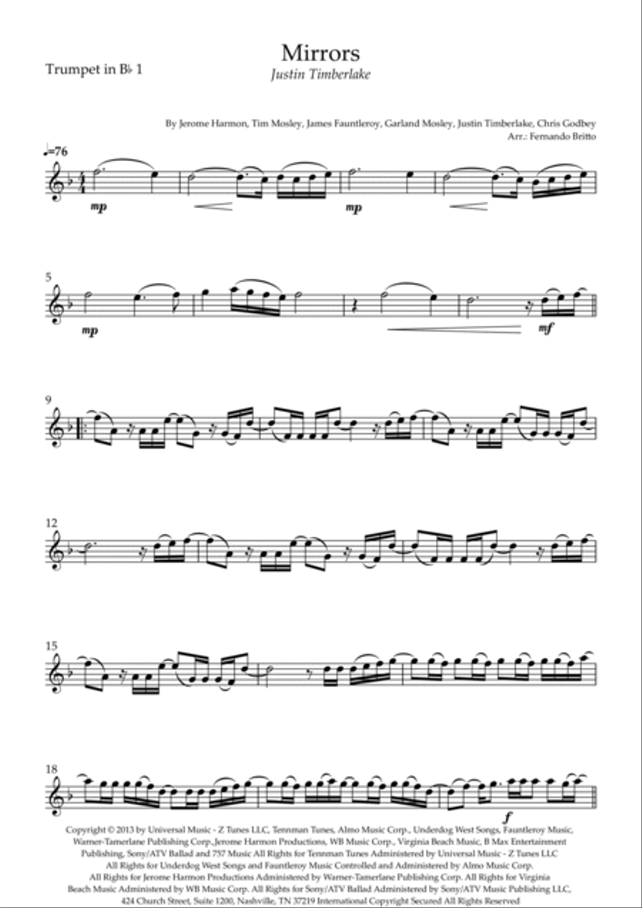 Mirrors Trumpet Duet scores gallery preview page 3