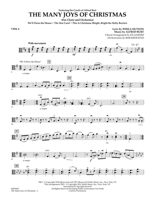 The Many Joys Of Christmas (Set One) - Viola