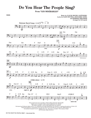 Do You Hear The People Sing? (from Les Miserables) (arr. Ed Lojeski) - Bass