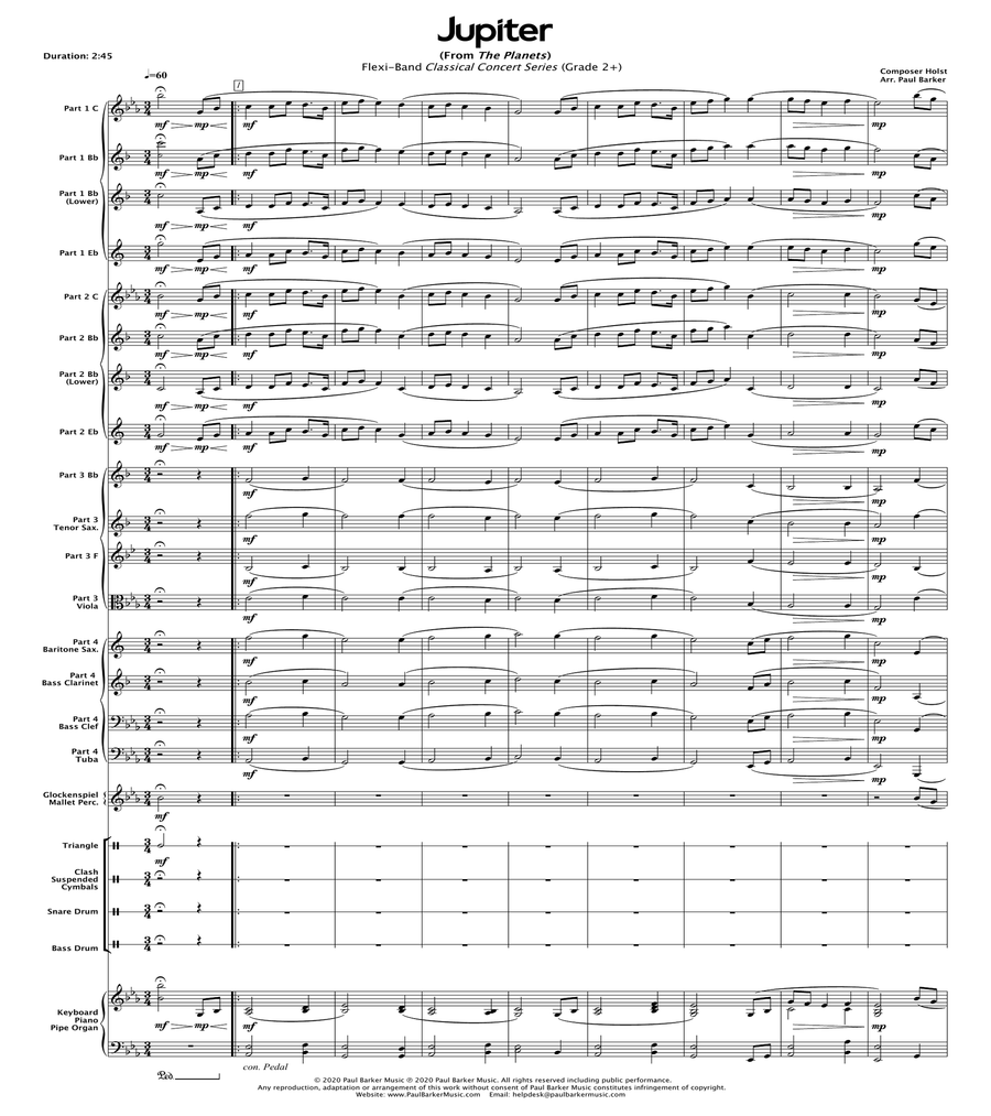 Jupiter - The Planets (Flexible Instrumentation) image number null