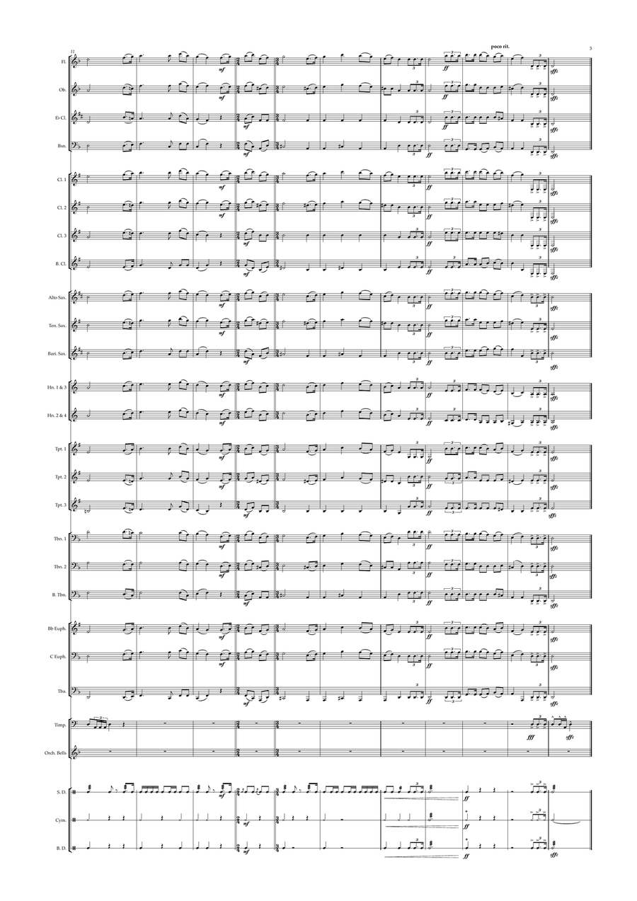 Catalonian (Els Segadors) Territorial Anthem for Concert/Wind Band Concert Band scores gallery preview page 3