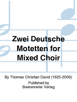 Book cover for Zwei Deutsche Motetten für gemischten Chor (1962)