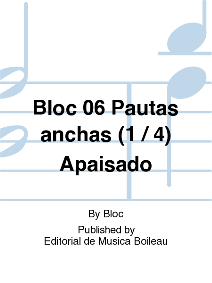 Bloc 06 Pautas anchas (1 / 4) Apaisado Staff Paper scores gallery preview page 1