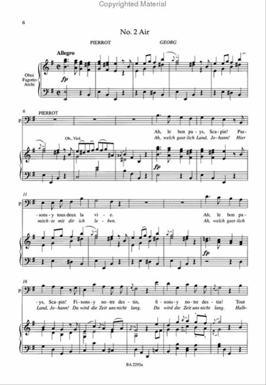 L'Ile de Merlin ou Le Monde renversé (Merlins Insel oder Die verkehrte Welt) Bassoon scores gallery preview page 3
