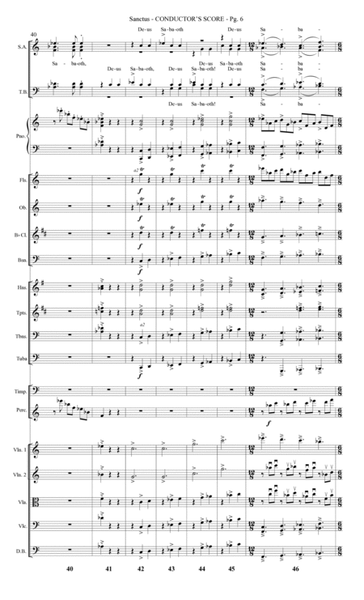 Sanctus (Orchestra) - Full Score