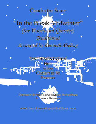 Book cover for In the Bleak Midwinter (for Woodwind Quartet)