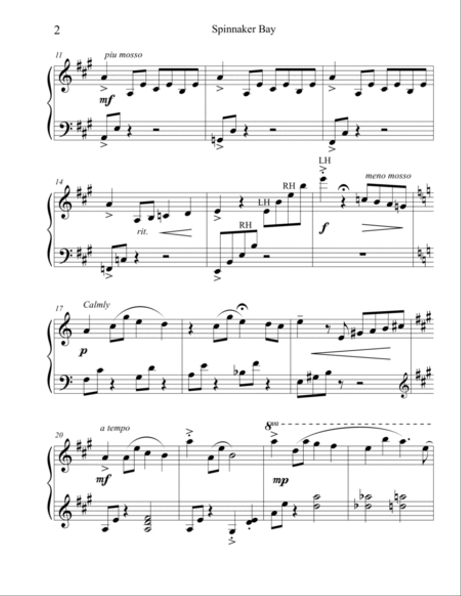 Spinnaker Bay Piano Solo scores gallery preview page 2