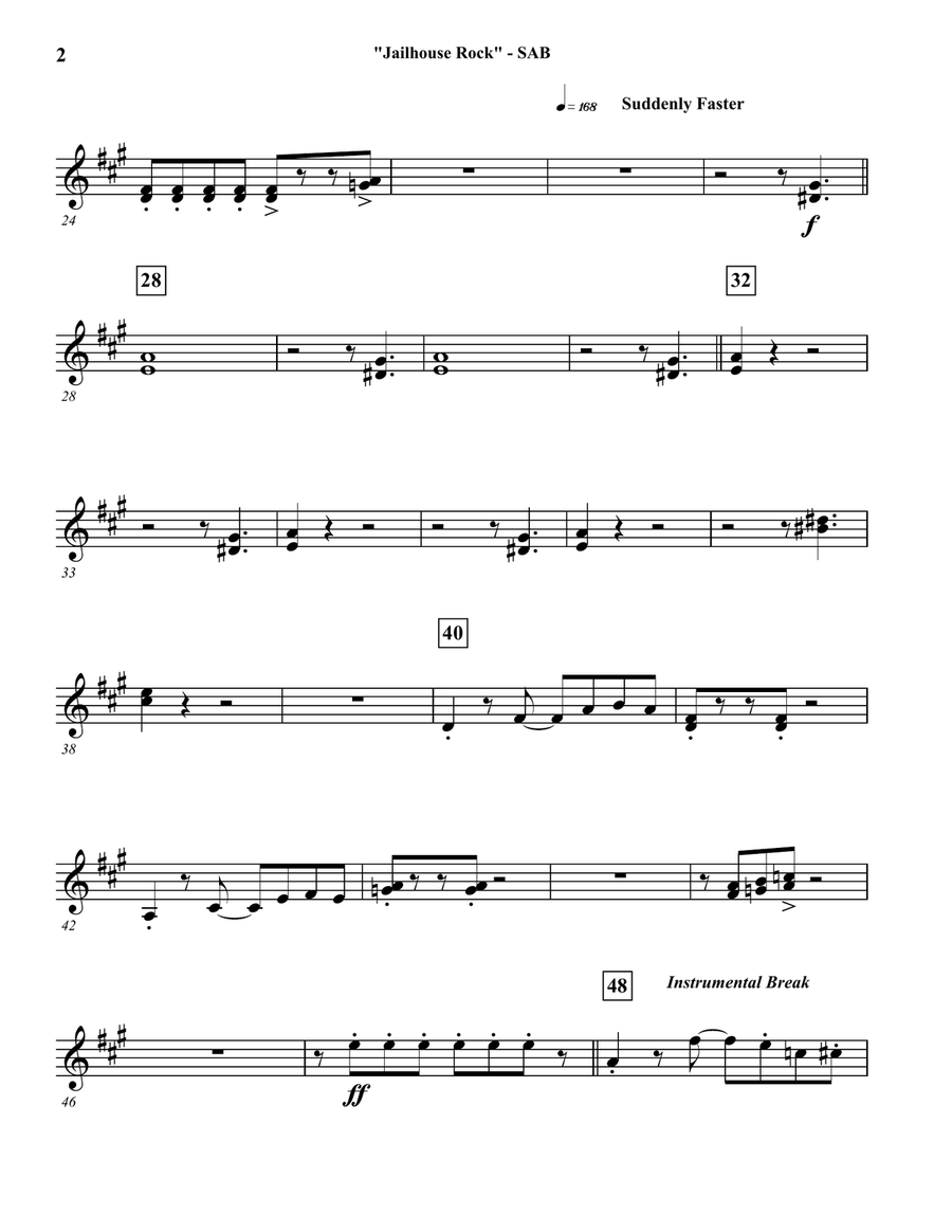 Jailhouse Rock Concert Band scores gallery preview page 2