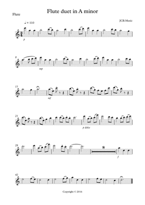 Flute duet in A minor FLUTE PARTS ONLY