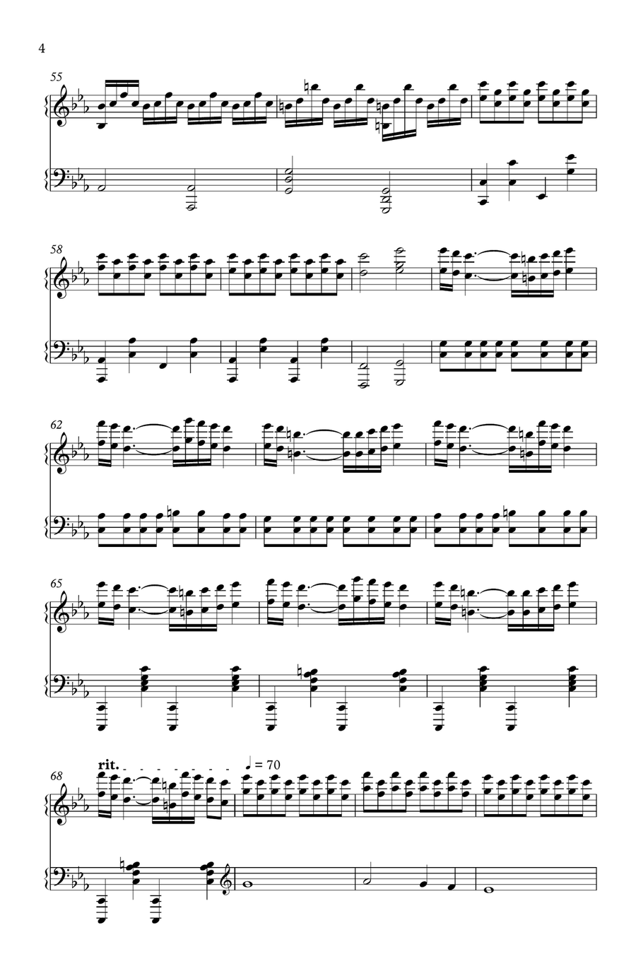 Mein Herz Brennt Piano Solo scores gallery preview page 4
