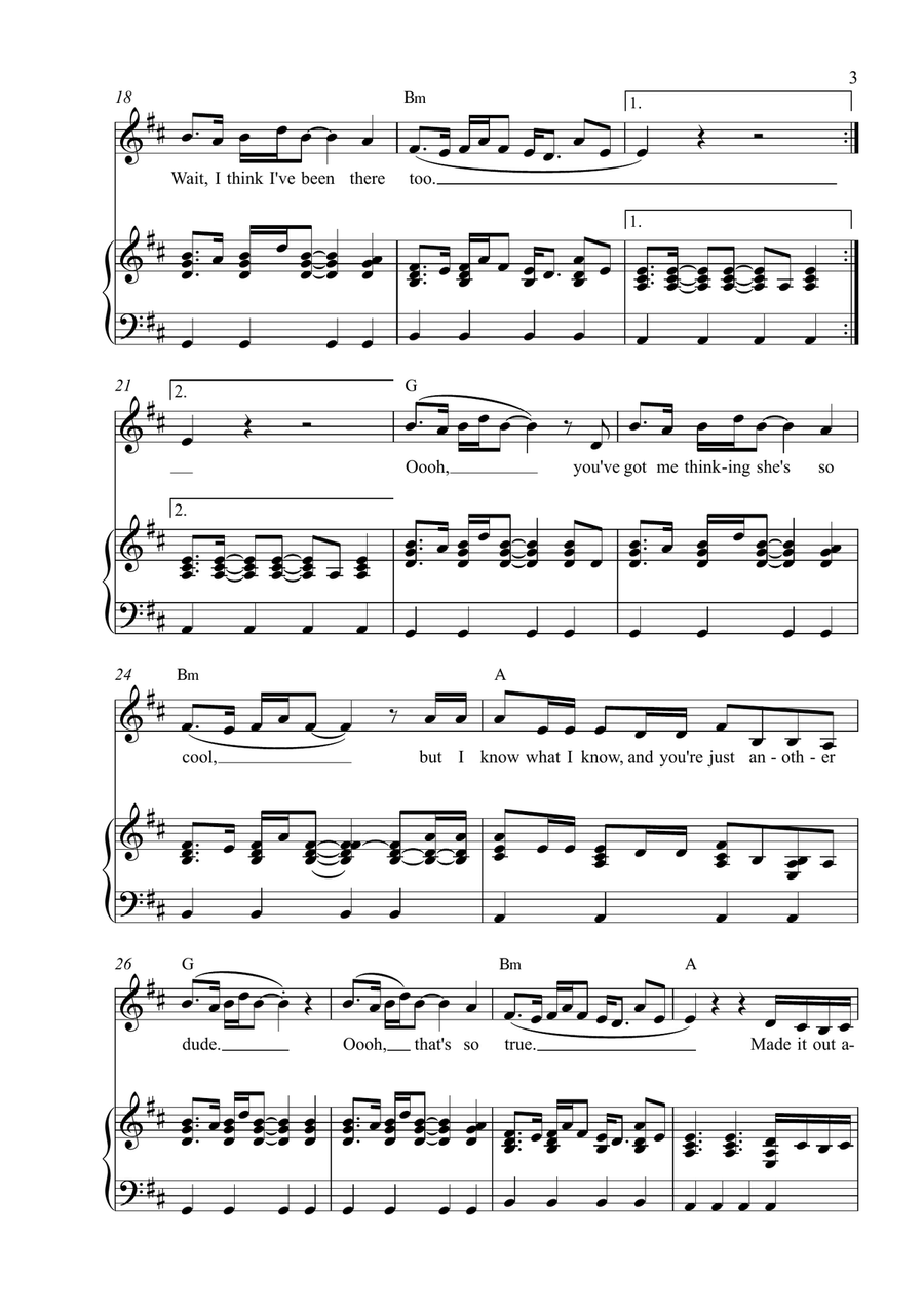 That's So True Piano, Vocal scores gallery preview page 3