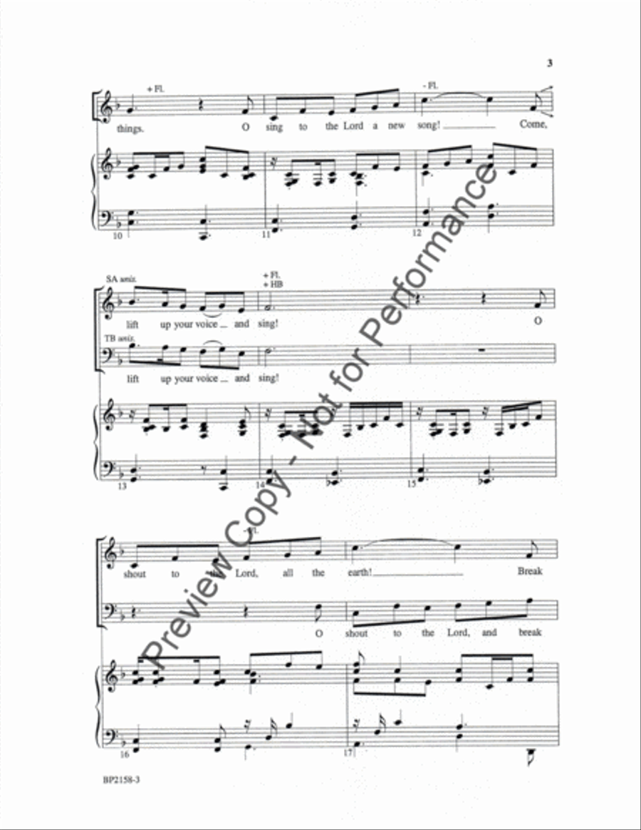 O Sing to the Lord a New Song! 4-Part scores gallery preview page 3