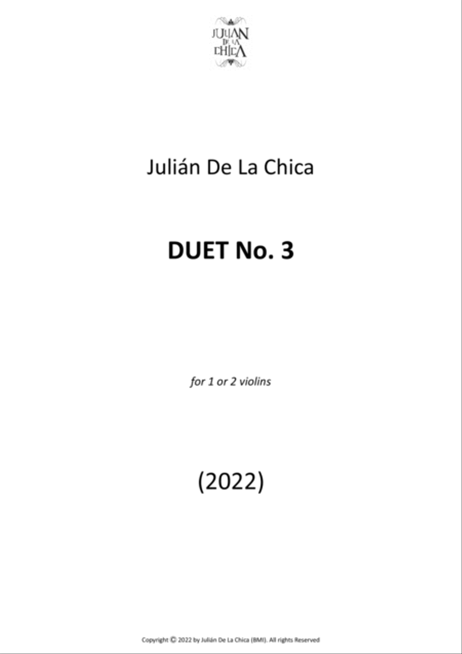 De La Chica: Duet No. 3 String Duet scores gallery preview page 2