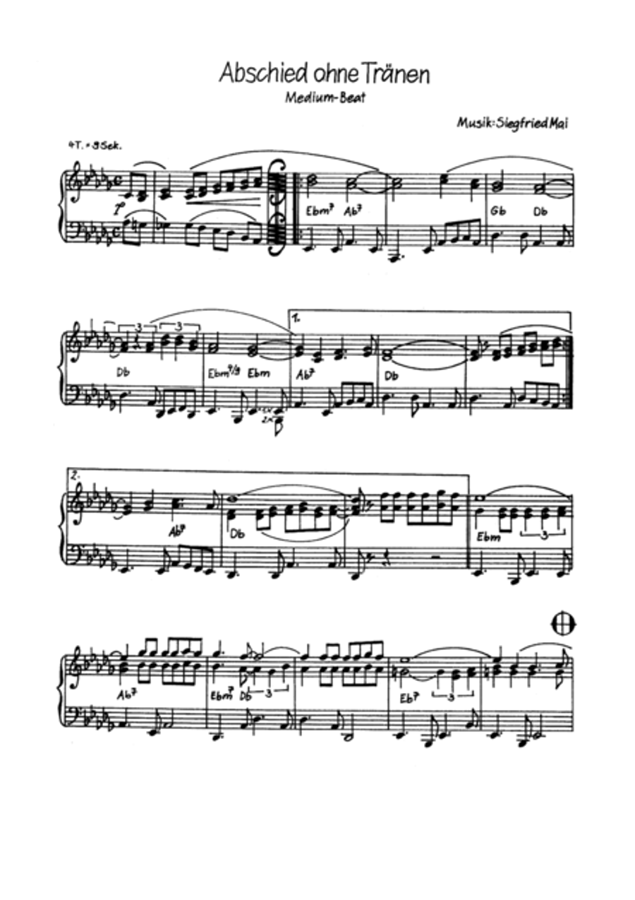 Abschied ohne Tranen Piano Solo scores gallery preview page 3