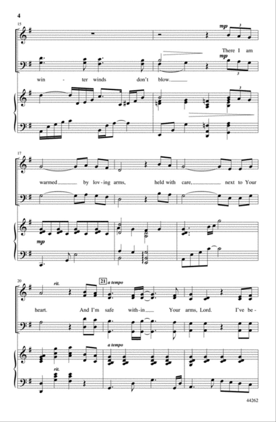 Safe Within Your Arms Choir scores gallery preview page 3