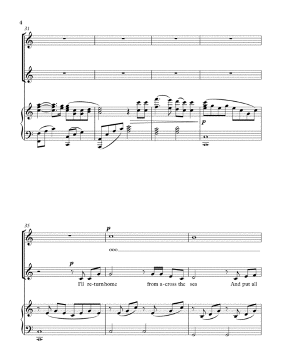 Come Home to Nova Scotia (SA Choir and Piano) SA scores gallery preview page 4