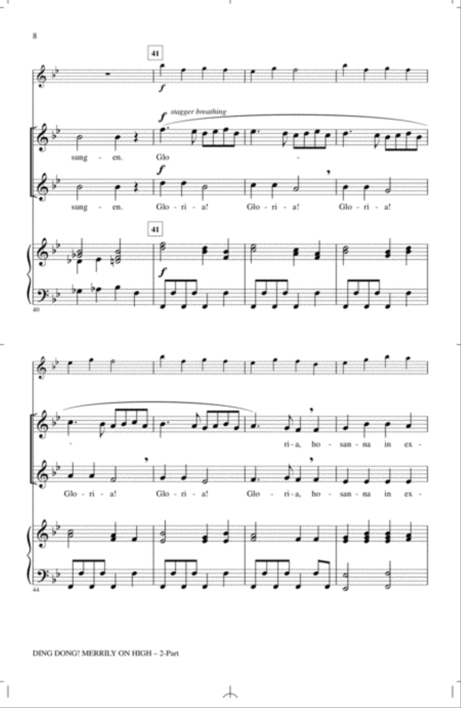 Ding Dong! Merrily On High 2-Part scores gallery preview page 6