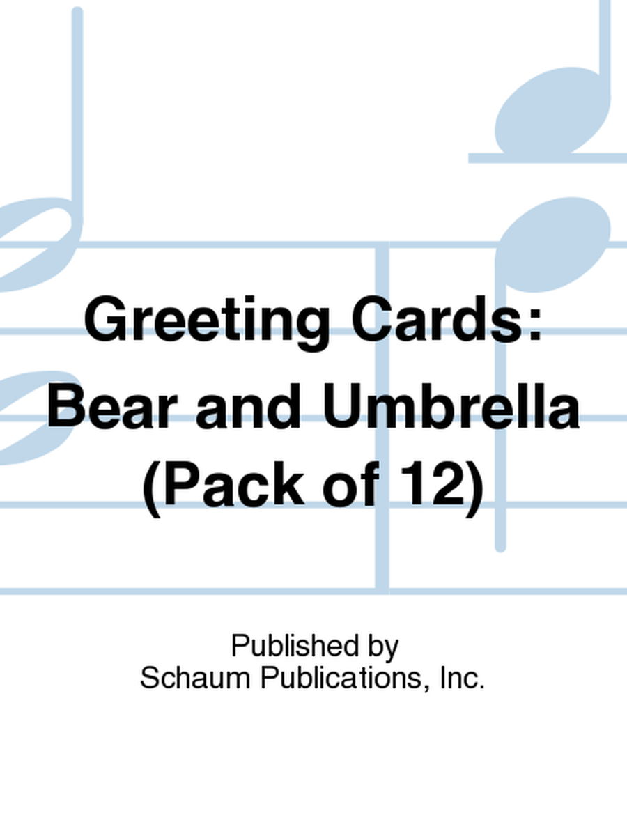 Greeting Cards: Bear and Umbrella (Pack of 12)