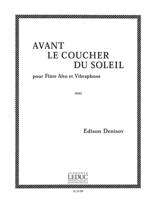 Book cover for Avant Le Coucher Du Soleil (flute & Percussion)