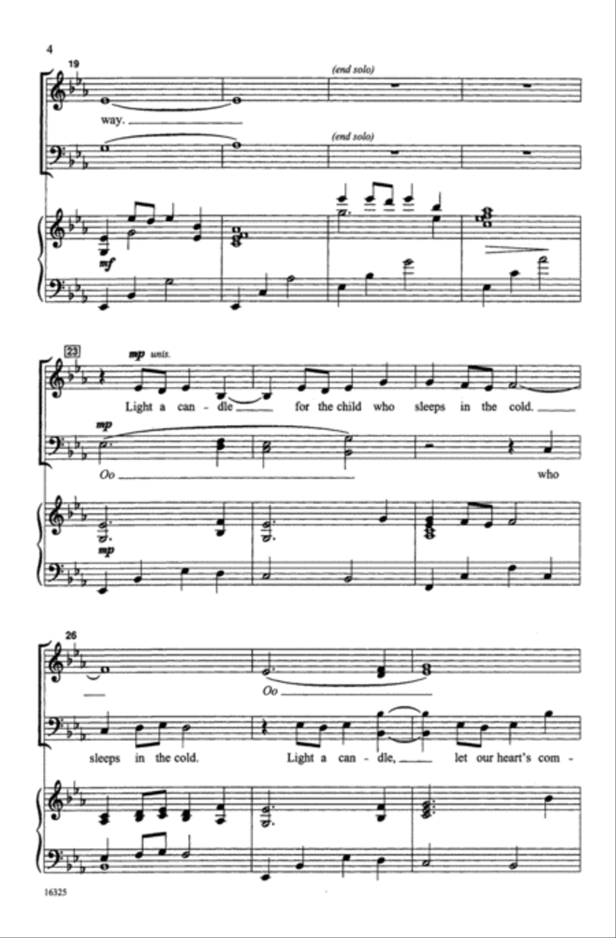 Light a Candle Choir scores gallery preview page 3