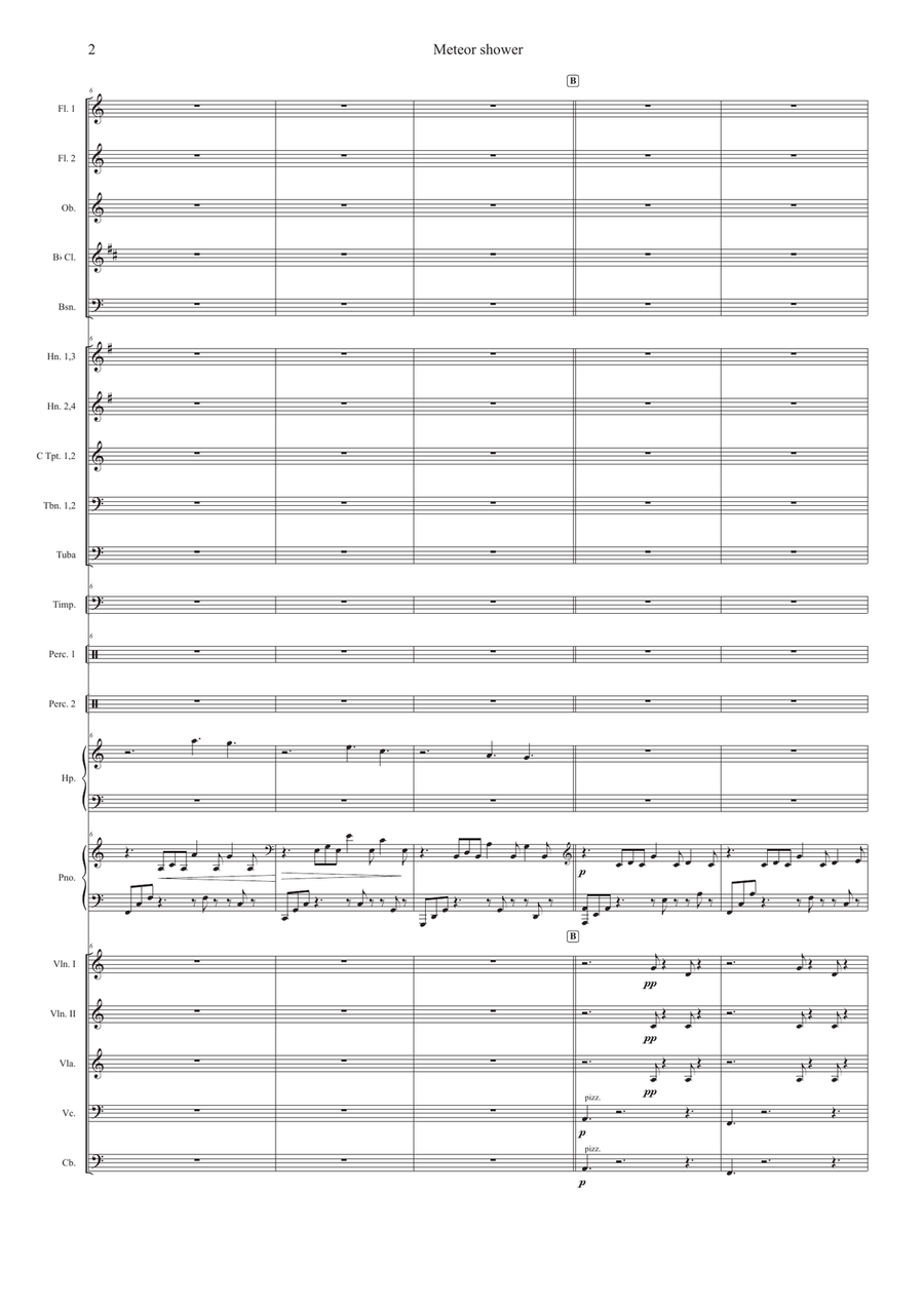 Meteor Shower (Orchestra Version) - Score Only Full Orchestra scores gallery preview page 2