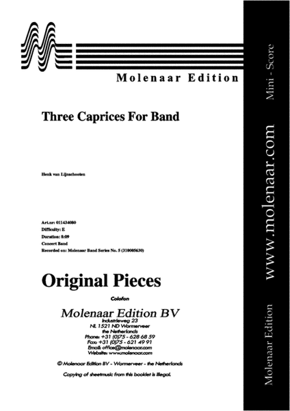 Three Caprices for Band image number null