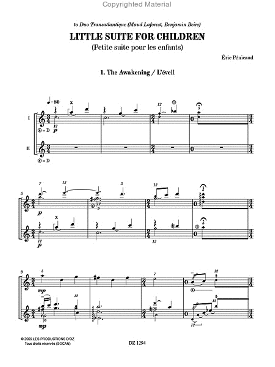 Little Suite for Children Classical Guitar scores gallery preview page 2