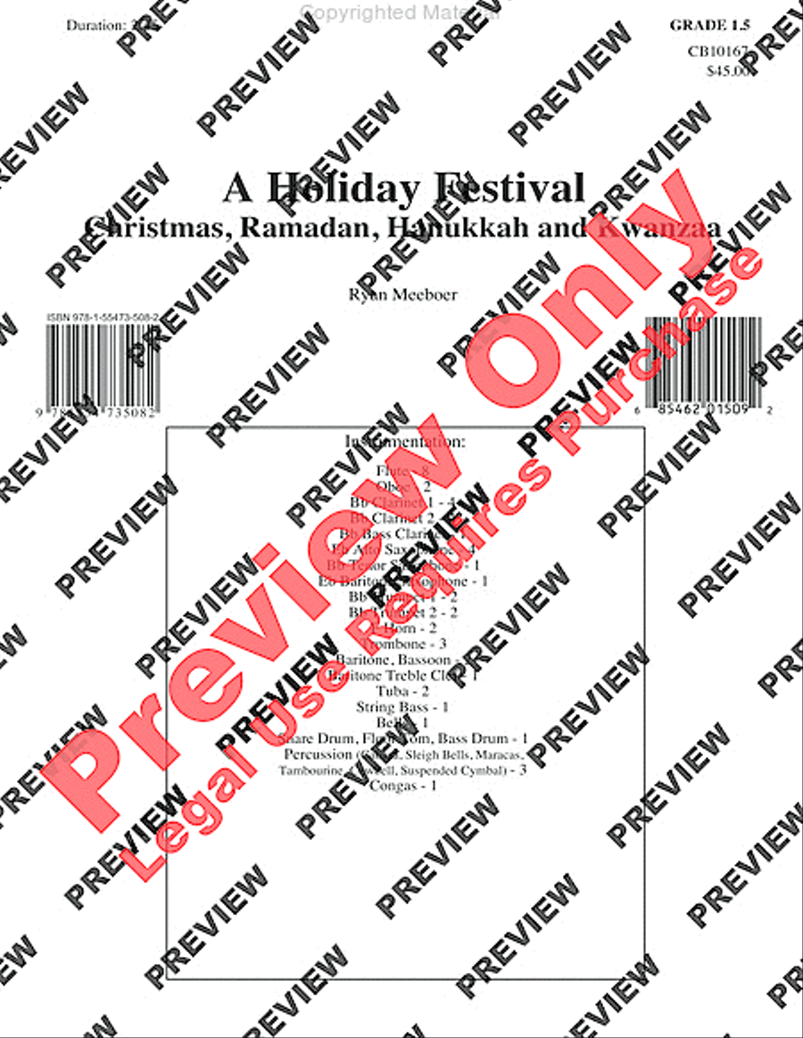 A Holiday Festival A Holiday Festival Concert Band scores gallery preview page 2